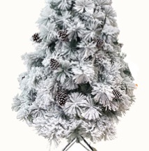 15cm松针植绒加沾白大松果产品图