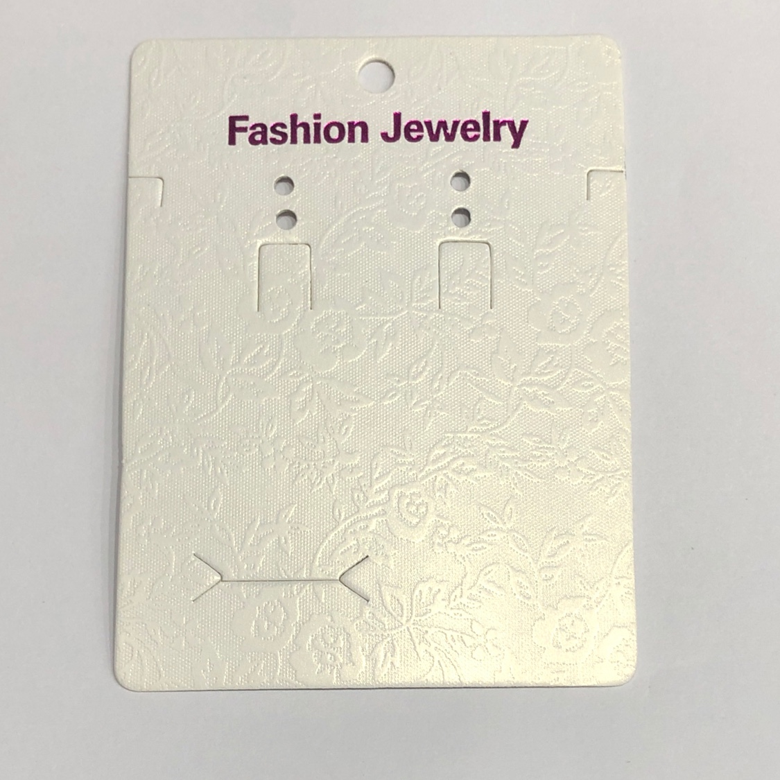 Factory direct sales of paper card jewelry packaging customization, ice white rose pattern 8*10.5