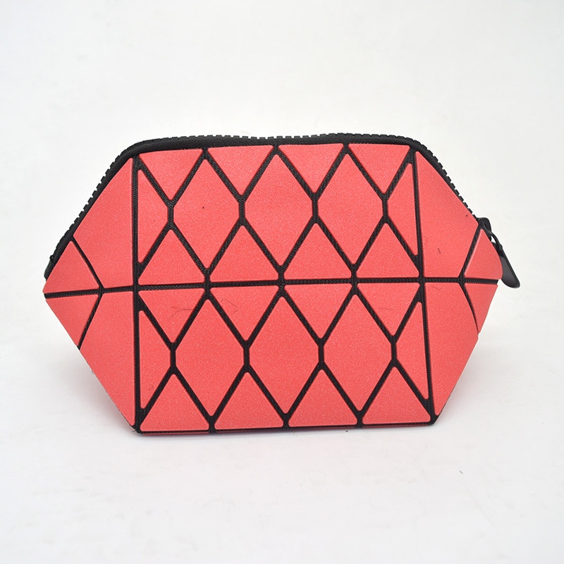 The popular magic shell bag in supermarkets, customizable LOGO geometric makeup bag, PU candy-colored handbag Item Picture