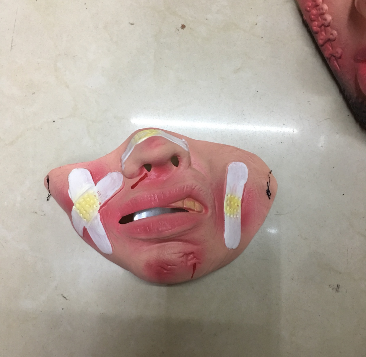 万圣节乳胶面具儿童成人半脸面具 酒吧舞会搞笑红唇面具