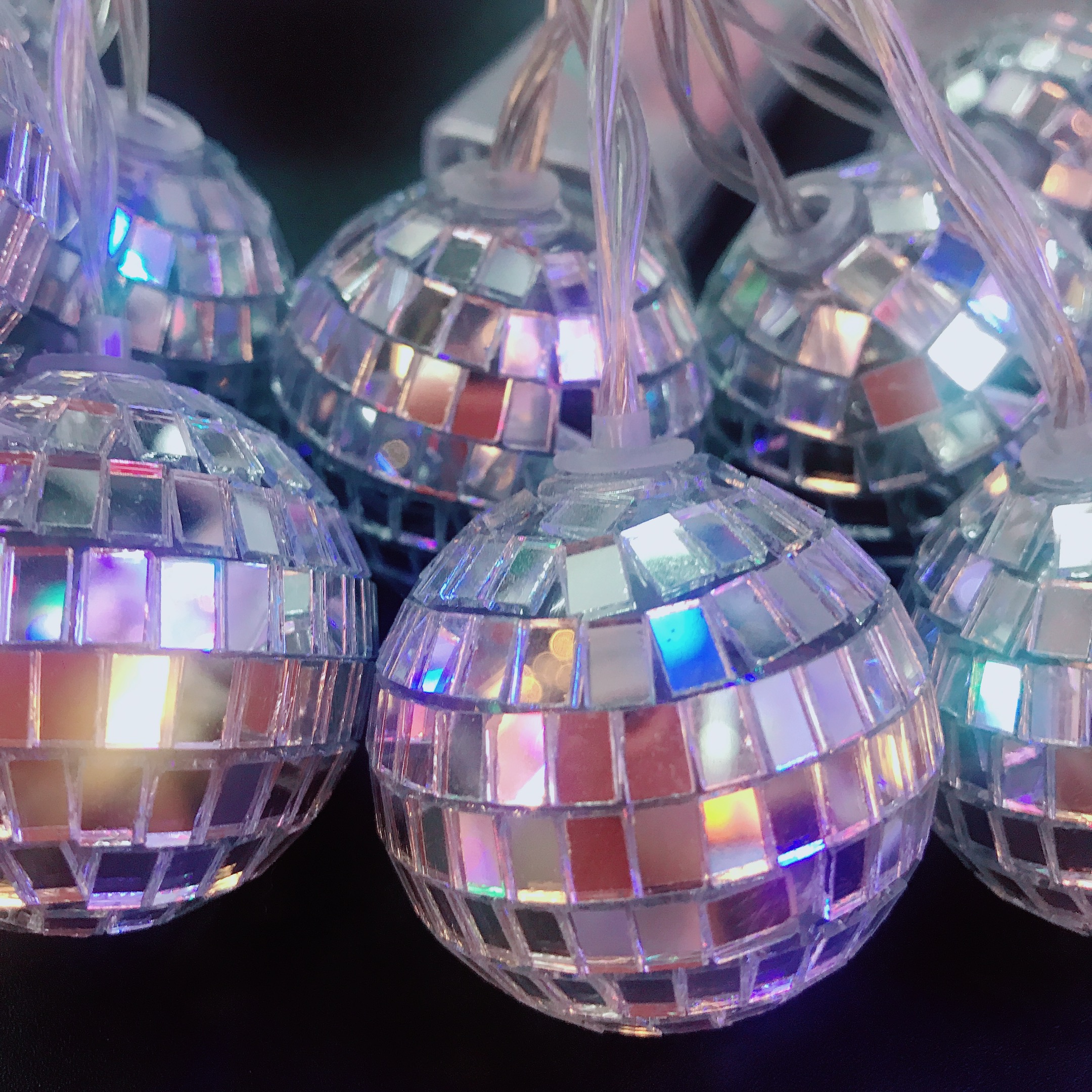 新款镭射球圆球镜面KTV造型灯串led彩灯生日派对氛围灯详情图5