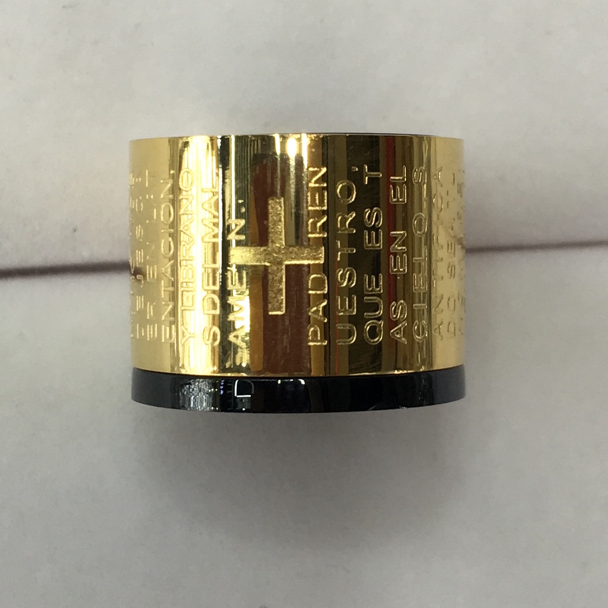 Stainless steel cross text transfer beads pendant thumbnail