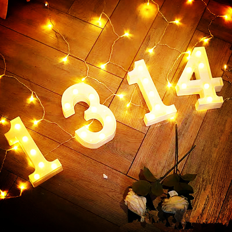 Ins-style photo letter light with 26 English letters LED number shapes, wedding proposal night party props detail image 13