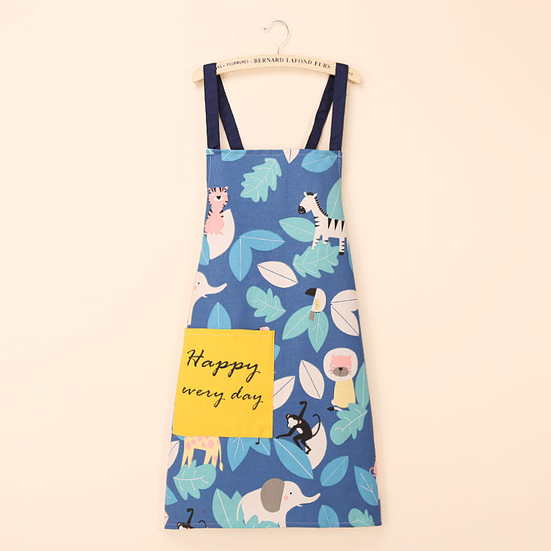 围裙纯棉耐脏厨房加厚男女围裙全棉麻餐厅咖啡工作服罩衣有防水款详情图8