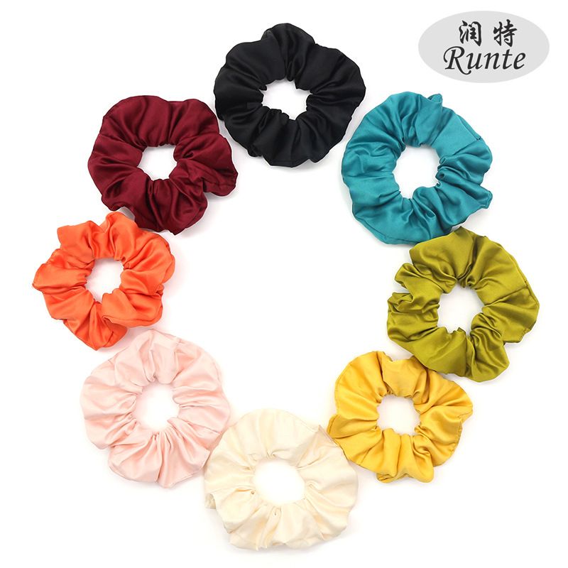 European and American new matte color cloth large intestine circle ladies hair circle fashion simple pure color headband headwear wholesale thumbnail