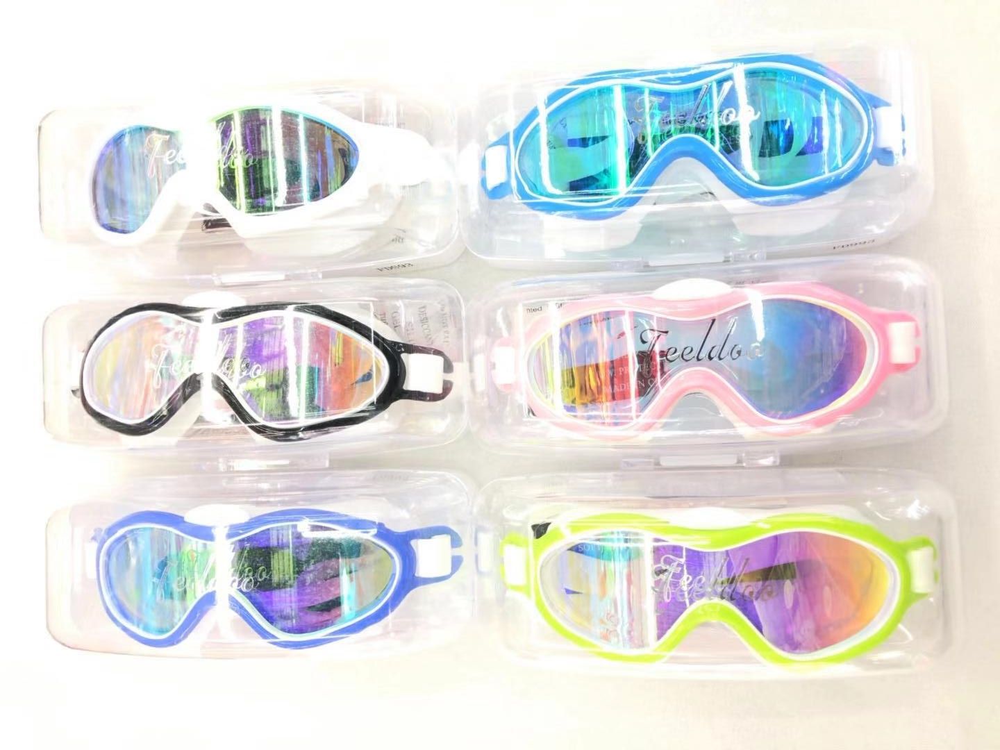 Feiduo Factory direct sales of new children's electroplated swimming goggles, swimming goggles, waterproof and anti-fog swimming goggles undefined