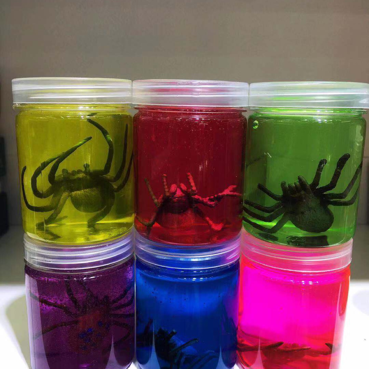 Crystal Mud Slym set Safe, non-toxic, creative, handmade DIY materials transparent rubber colored mud spider modeling toys thumbnail