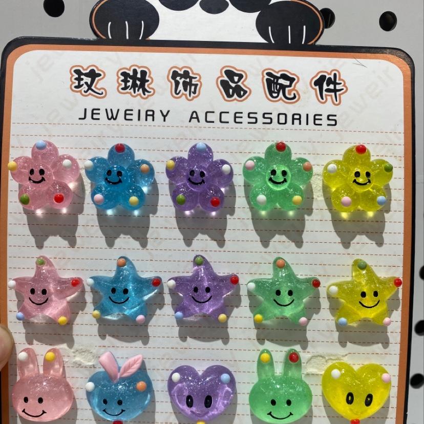 Transparent plum blossom series resin jewelry accessories details Picture
