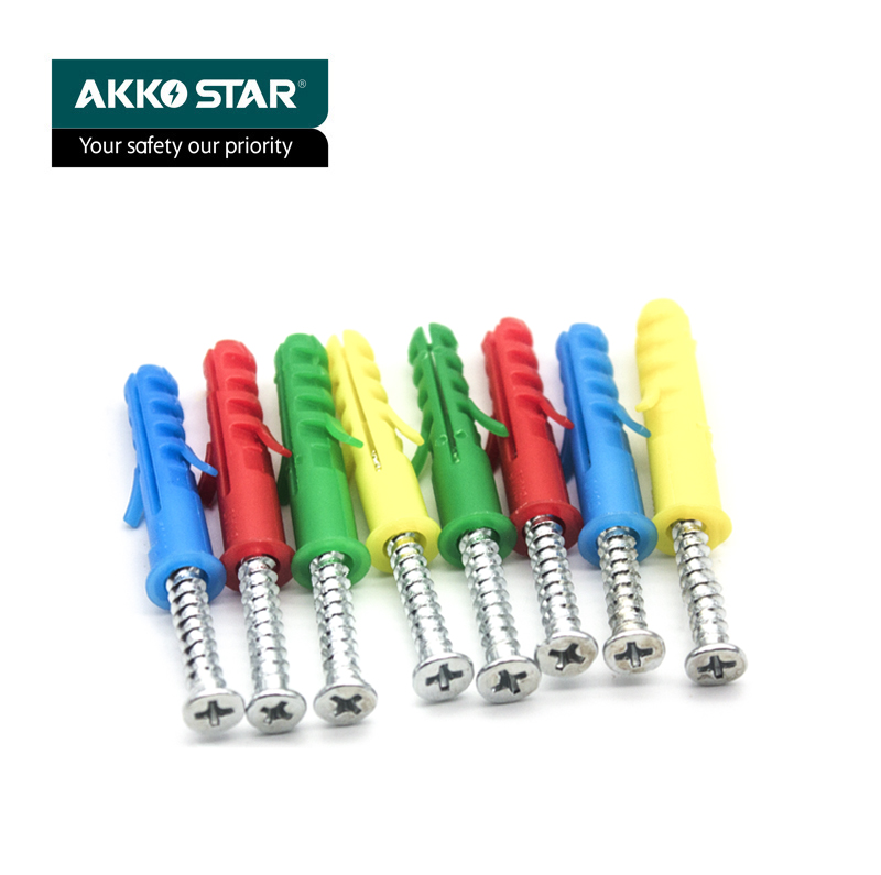 AKKOSTAR red, yellow, green and blue four-color mixed 8mm, 10mm and 12mm plastic expansion tubes