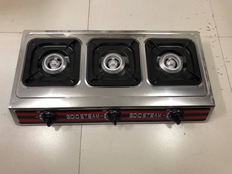 Table stainless steel panel three - head honeycomb gas cooker thumbnail