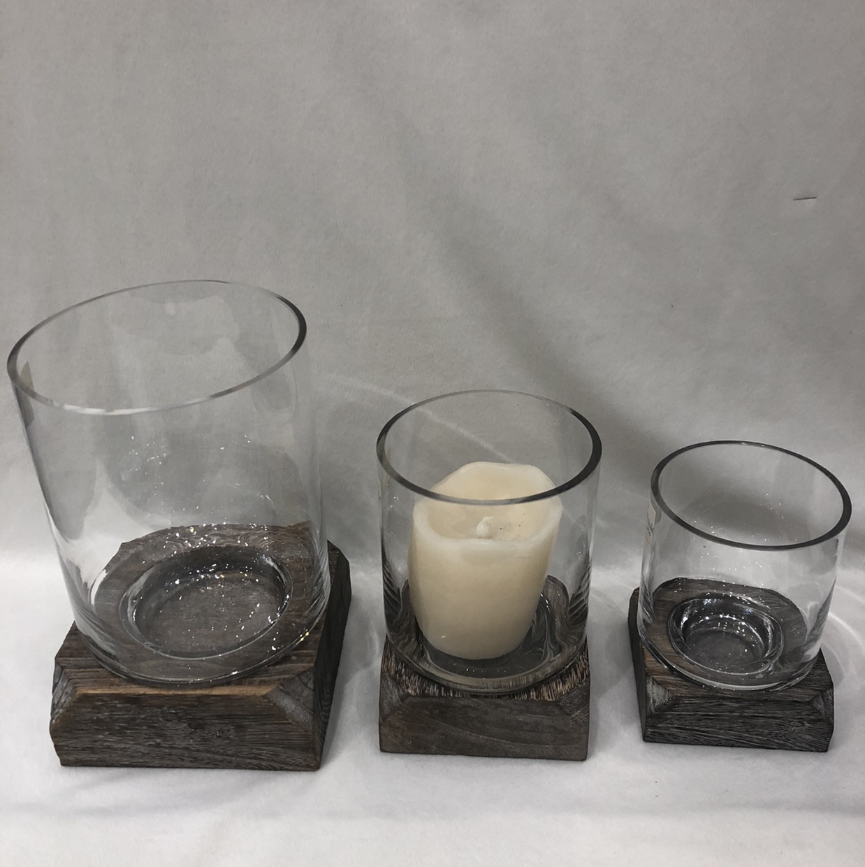Nordic style creative design with wooden bottom candlestick home decoration