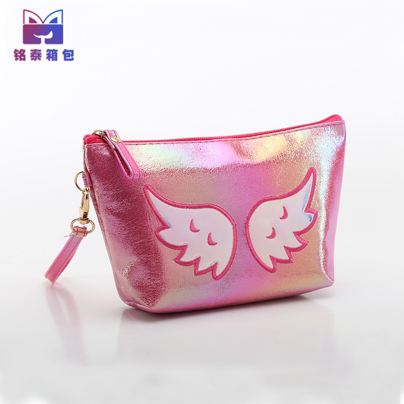 The 2020 best-selling cracked colorful sailboat bag with copyright and patent, the colorful fabric makeup bag, and the angel wing clutch bag