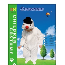 雪人儿童动物表演服，常规现货尺码为110、120、130三个尺寸，80个一箱