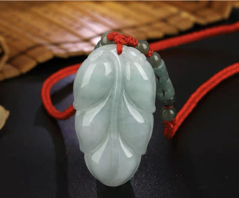 Necklace accessories natural jade leaf pendant necklace pendant thumbnail