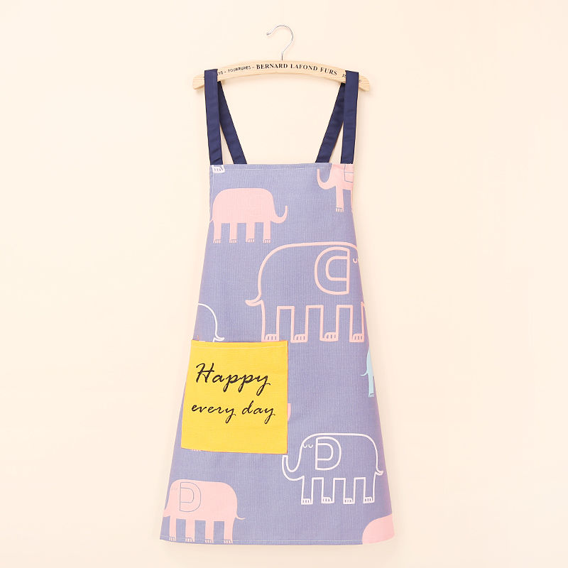 围裙纯棉耐脏厨房加厚男女围裙全棉麻餐厅咖啡工作服罩衣有防水款详情图7