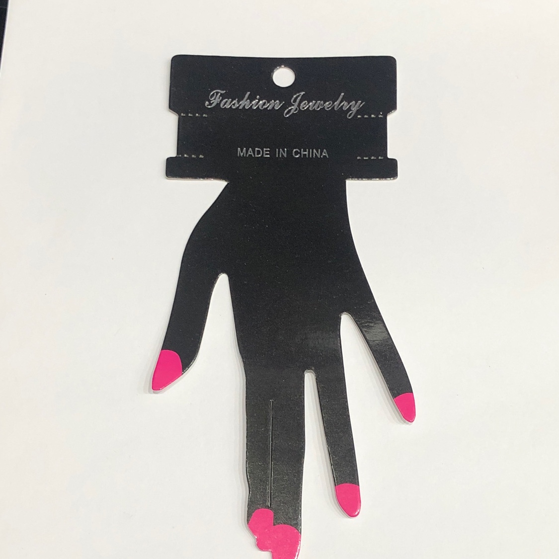 Manufacturers direct paper card jewelry packaging custom black iron silver bracelet card 8*17.6