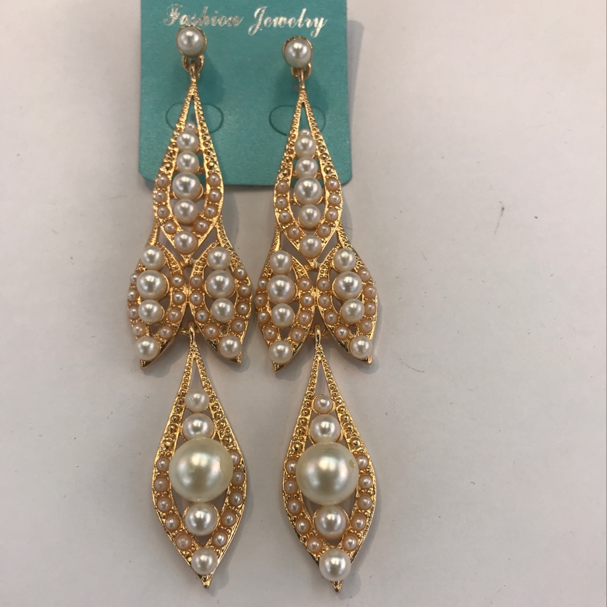 合金珍珠耳环，白K，KC都可订做