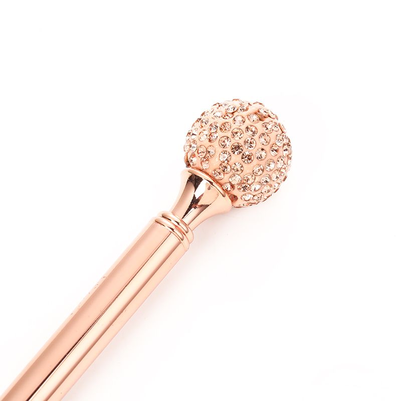 New creative multi-color diamond ball advertising pen, office stationery, rotating metal pen, student gift, metal ballpoint pen details Picture