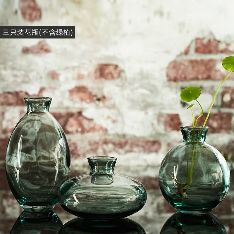 Modern, simple and fresh single-stem flower mini gilded glass vase, table and bathroom decoration flower arrangement piece factory direct sales and wholesale details Picture