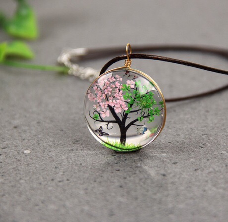 Time gem round necklace thumbnail