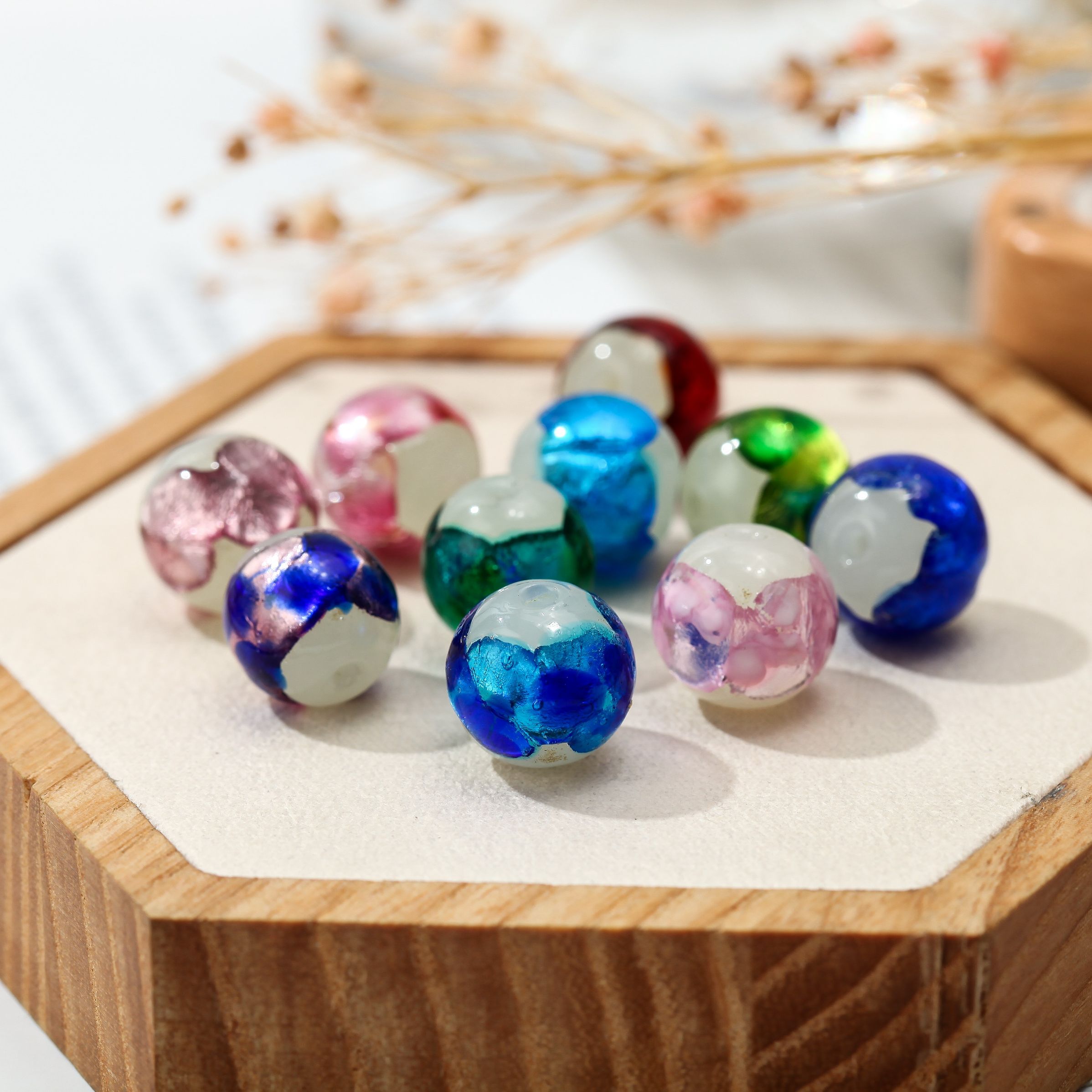 Días de azulejo japonés color dot azulejo bead antigua técnica artesanal perlas sueltas DIY pulsera accesorios fábrica al por mayor details Picture