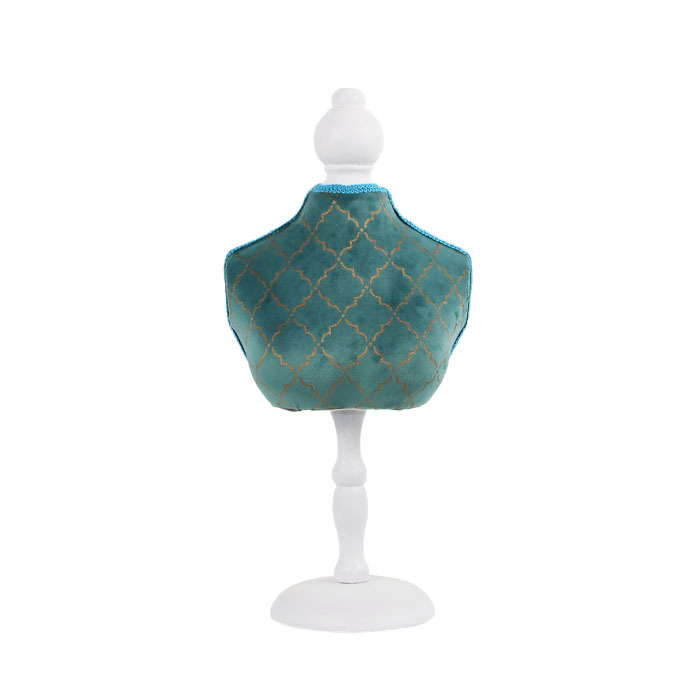 Gold stamping fashion retro peacock green necklace display rack thumbnail