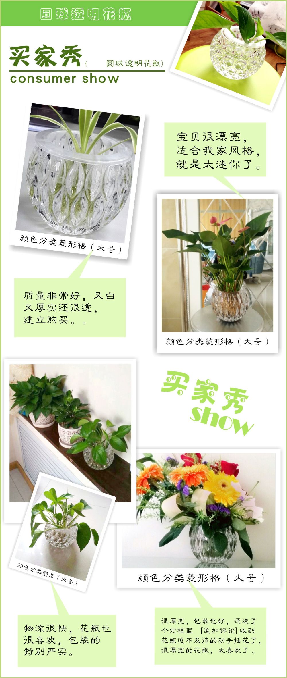 小清新圆球水培花器 透明水晶玻璃花瓶 现代简约家居装饰摆件