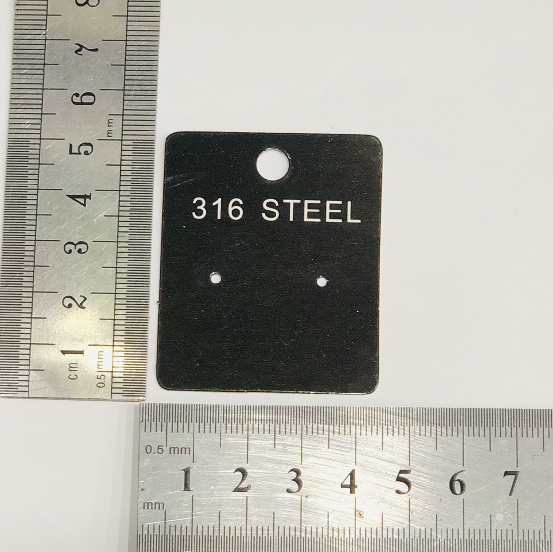 Factory direct sales of paper card accessories packaging, customized printing, 316 stainless steel stud cards, 4.2*5 details Picture