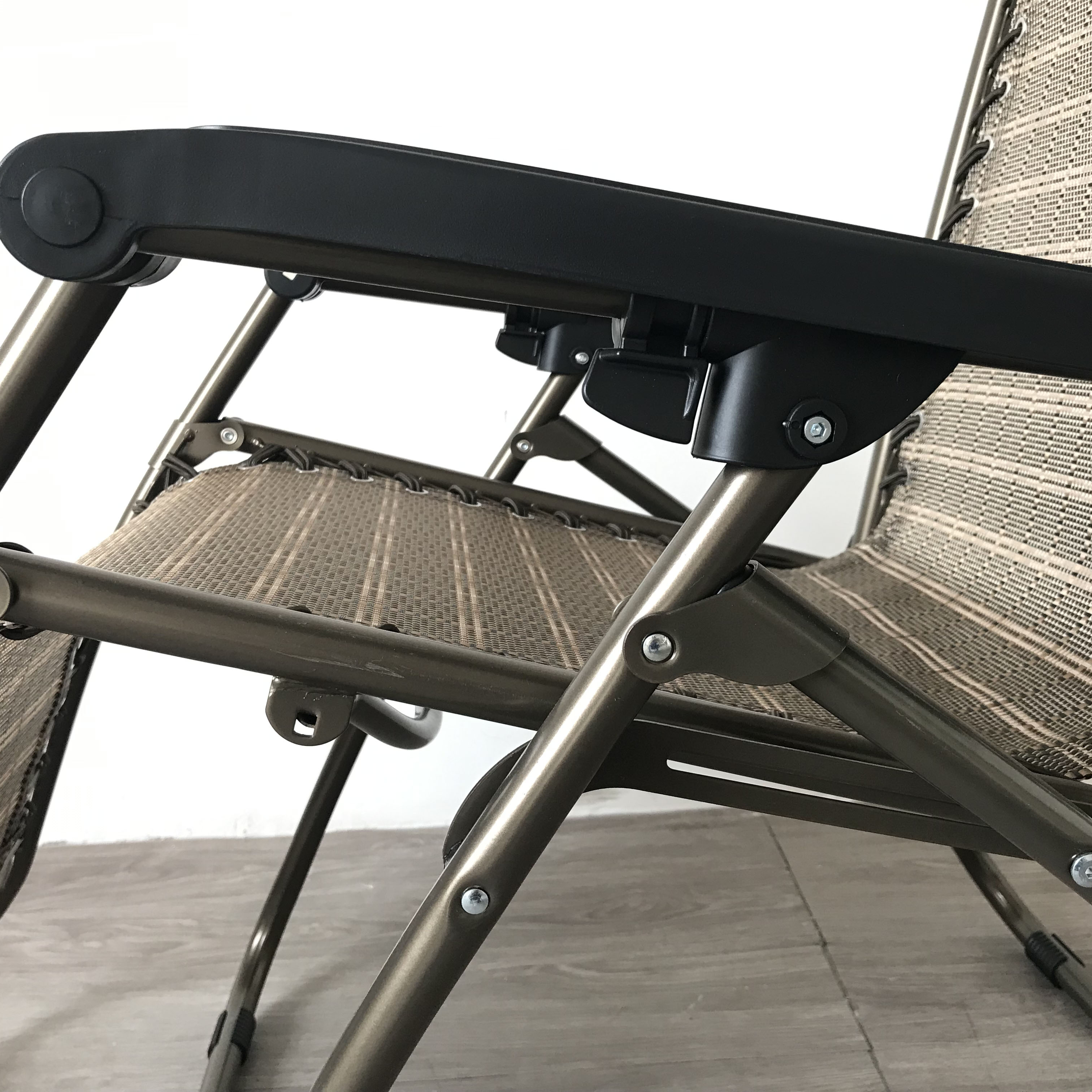 Lounge chair, round tube folding chair, lounge chair, nap bed, midday rest chair, balcony cooling chair, luxury lounge chair, beach chair detail image 5