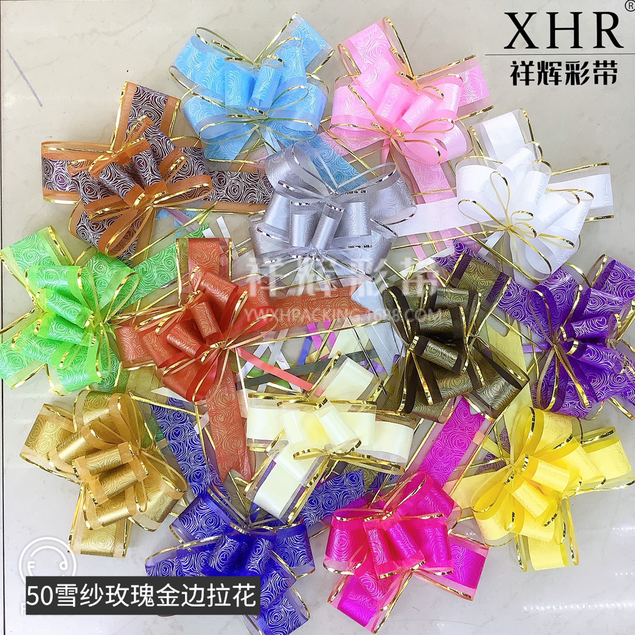 Bow yarn rose golden line thumbnail