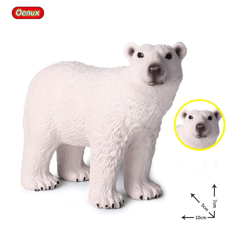 北极熊玩具仿真模型 环保塑料白狐雪兔北极兔北极狐公仔摆件玩偶细节图