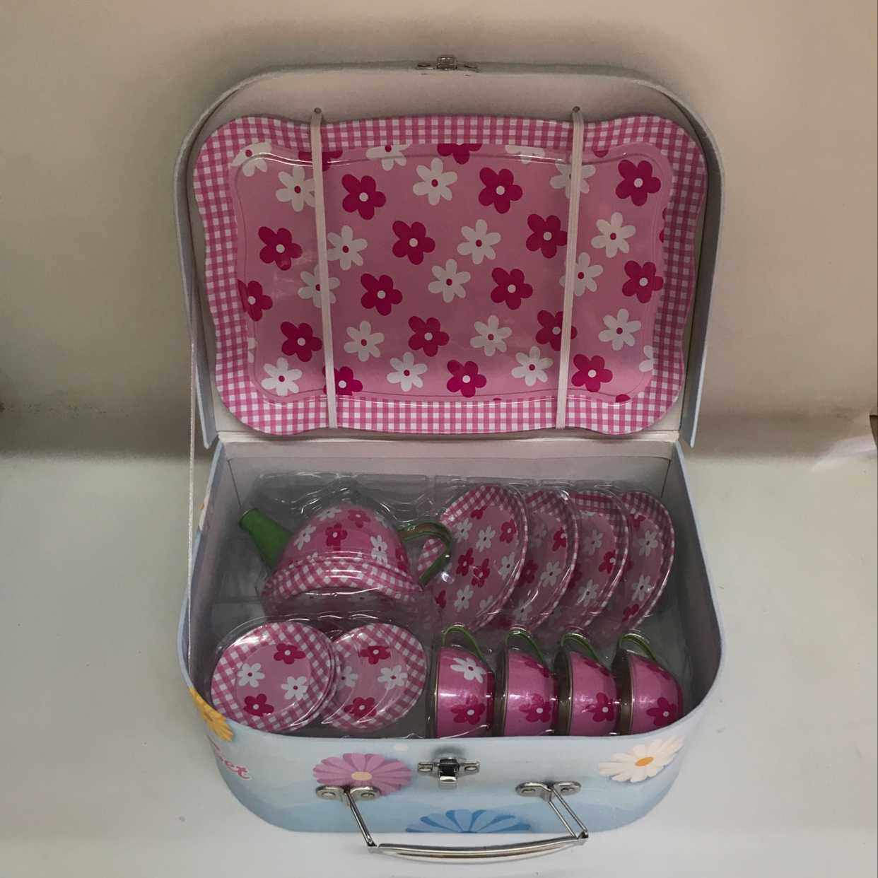 礼盒包装过家家茶具套装 印花马口铁茶具