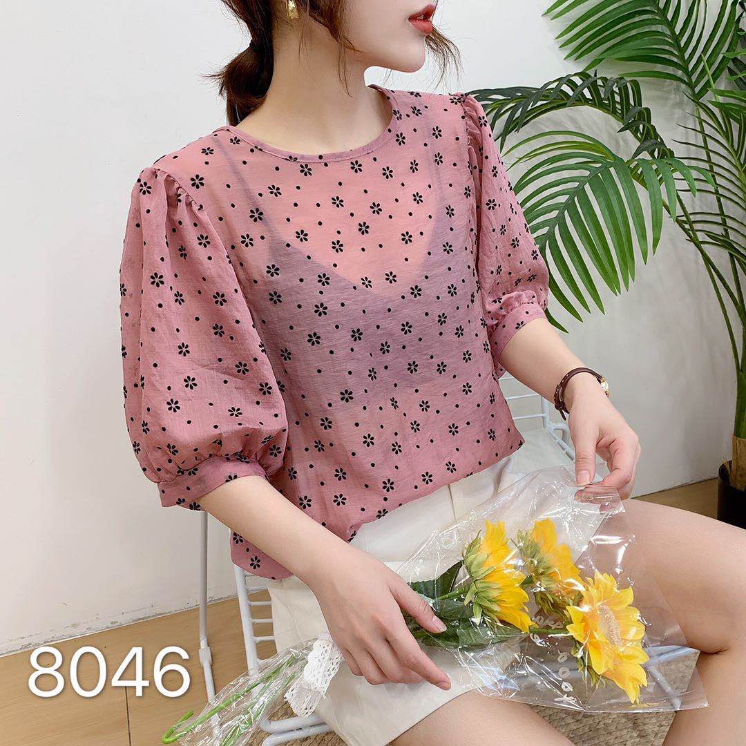 Small fresh snowflake print round neck pullover short sleeve small shirt with thin shirt for women 2020 summer new product shirt thumbnail