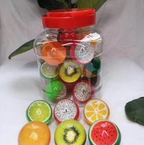 The ground stands toy fruit kind bouncy ball