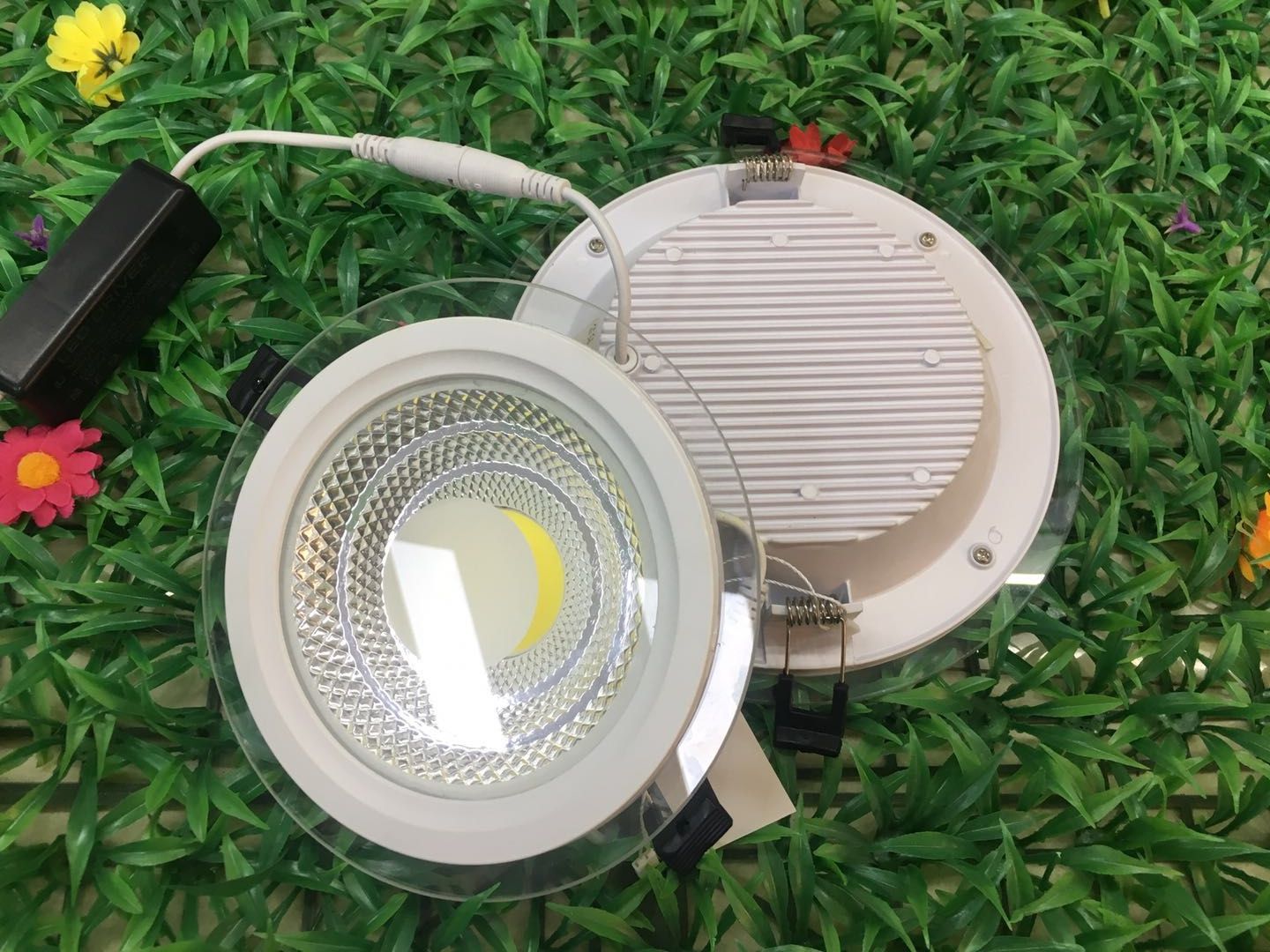 Round Square Cob Glass Downlight Glass Panel Ceiling Light 5W