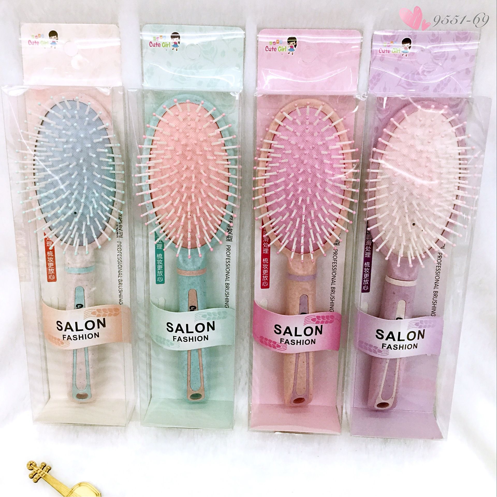 [flowering wood] hot style wheat straw air cushion comb Korean small fresh, fashion massage comb thumbnail