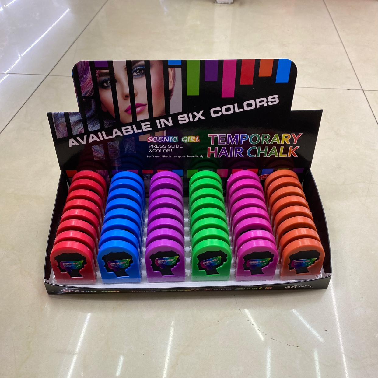 万圣节一次性染发夹化妆舞会脸彩酒吧派对用品染发梳图