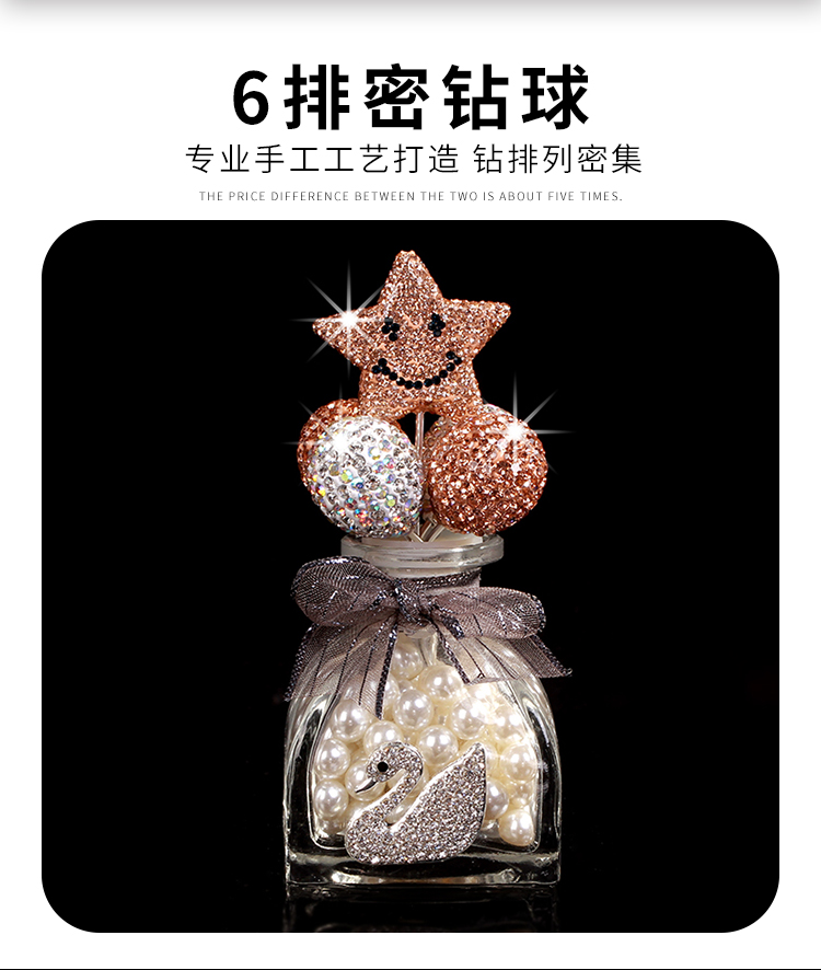 Car decoration perfume bottle with Five-pointed star, Always Smiling series detail image 2