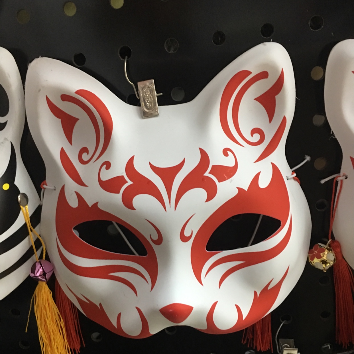 厂家直销日本和风面具 猫脸狐狸舞会假面PVC面具产品图