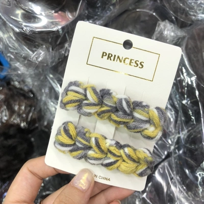 Yellow And Gray Hair Clip