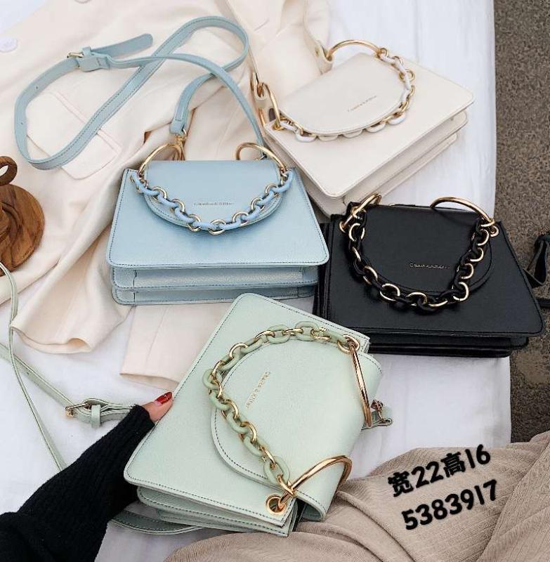 2020 new women's bag trend web celebrity metal circle handle popular bag thumbnail