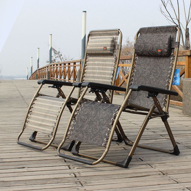 Lounge chair Square tube office lunch break chair Family lounge chair folding chair luxury lounge chair beach chair leisure chair thumbnail