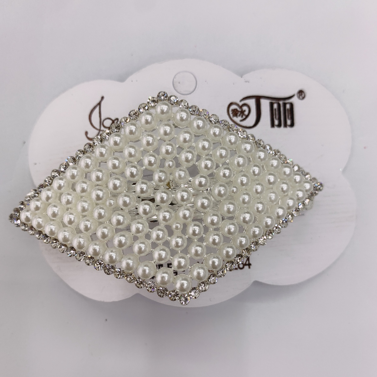 Manufacturers direct quality assurance, 8 cm large hairpin, hot style full pearl big hairpin, spring clip fashion bda hairpin, fashion crystal popular hairpin thumbnail