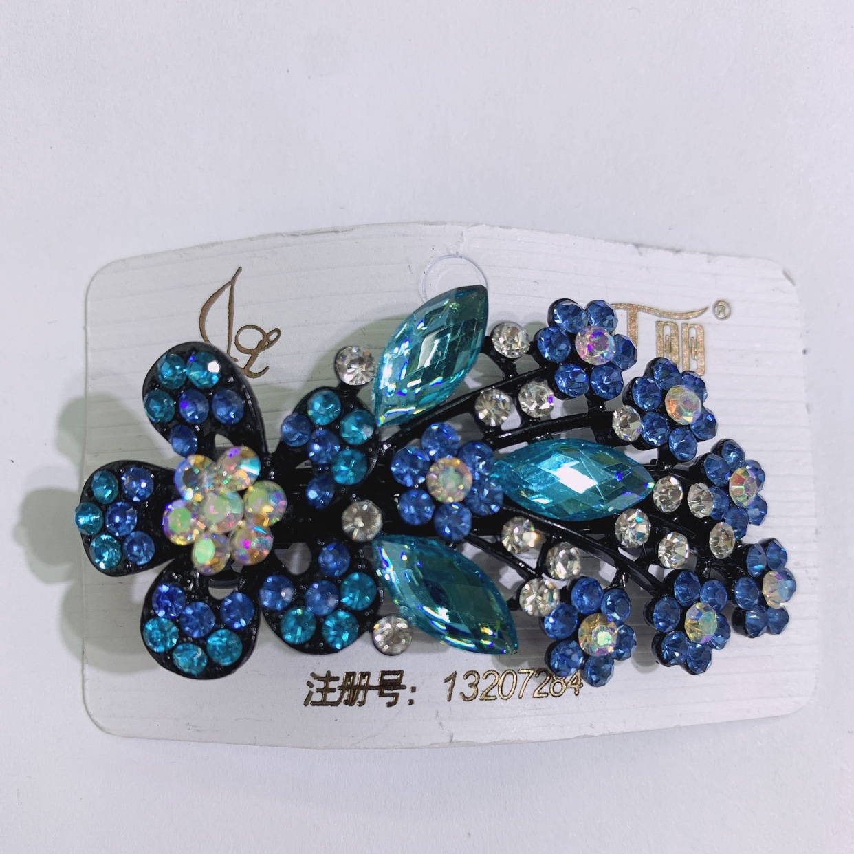 Manufacturers direct selling, quality assurance. 6 cm hair clip, water drill spring clip, fashion joker clip, top clip fashion crystal edge clip. thumbnail
