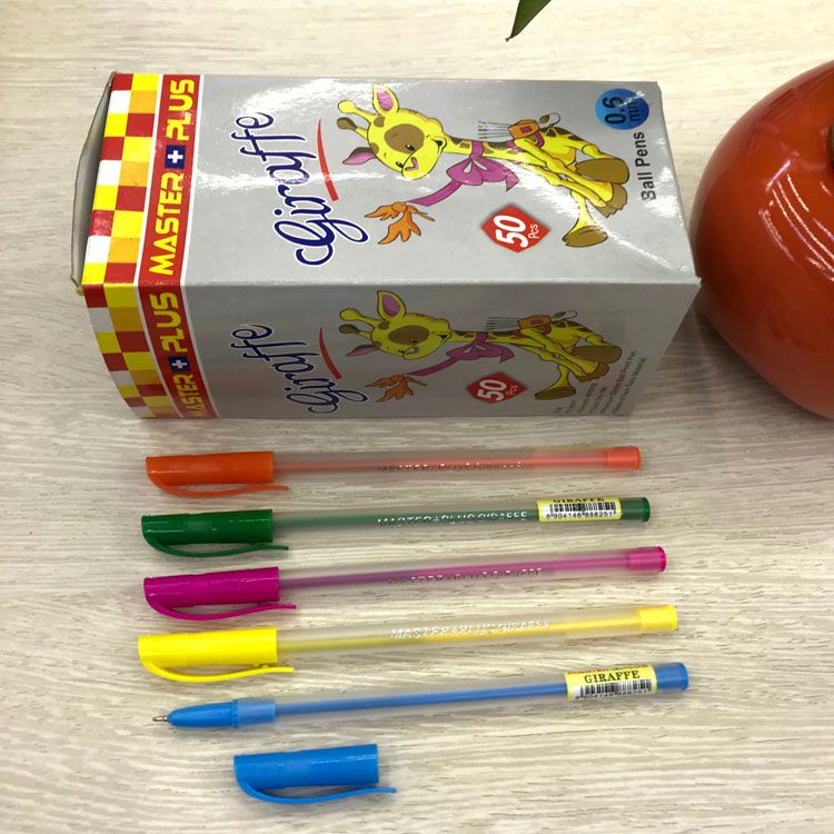 Easy ballpoint pen Giraffe candy color penholder mixed ballpoint pen