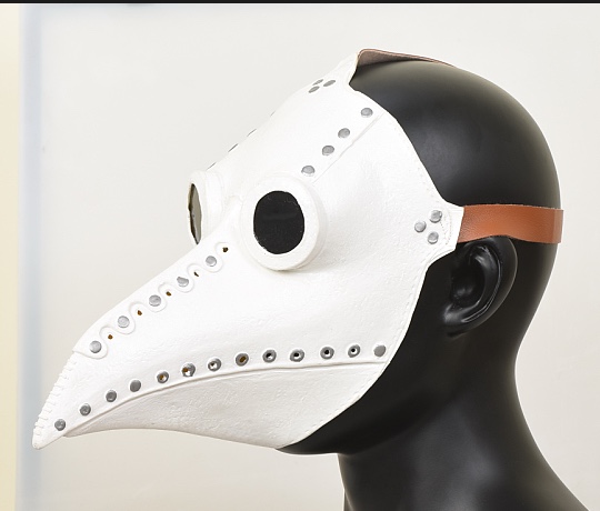 Bird-billed crow doctor mask Latex head cover Plague Crow film and television prop pointed-billed bird head mask undefined