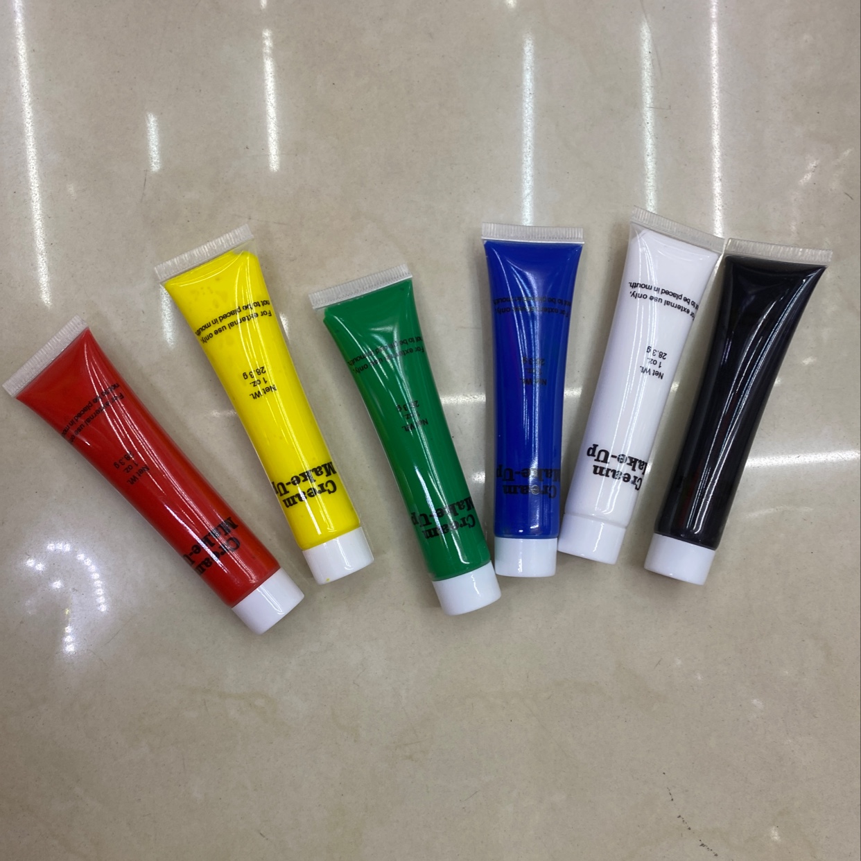 万圣节普通色彩妆荧光脸彩人体彩绘夜光发光化妆舞会颜料用品细节图