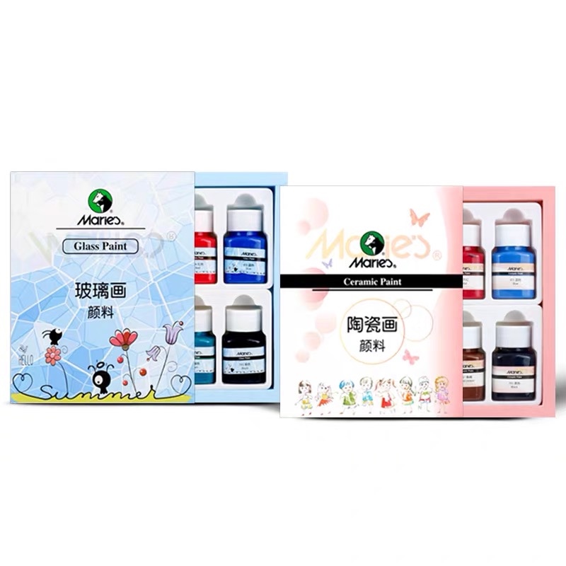 马利陶瓷画颜料玻璃画颜料手绘瓷盘花瓶六色套装
diy创意绘画颜料防水手绘套装不易掉色