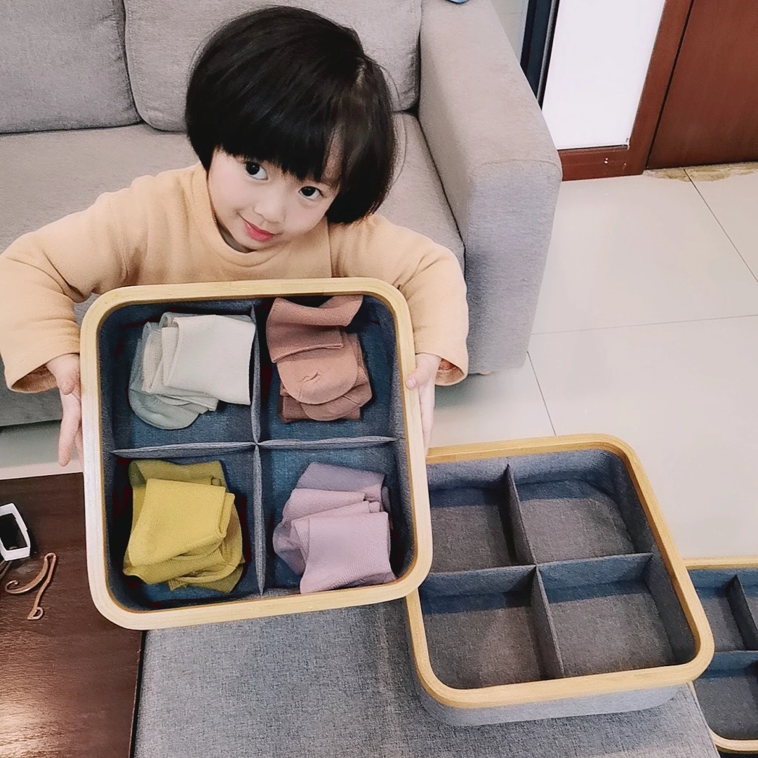 牛津布内衣裤袜子分格收纳盒家用多功能袜子整理盒A673