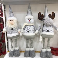 厂家直销  银色系列伸缩圣诞老人、雪人、鹿50公分